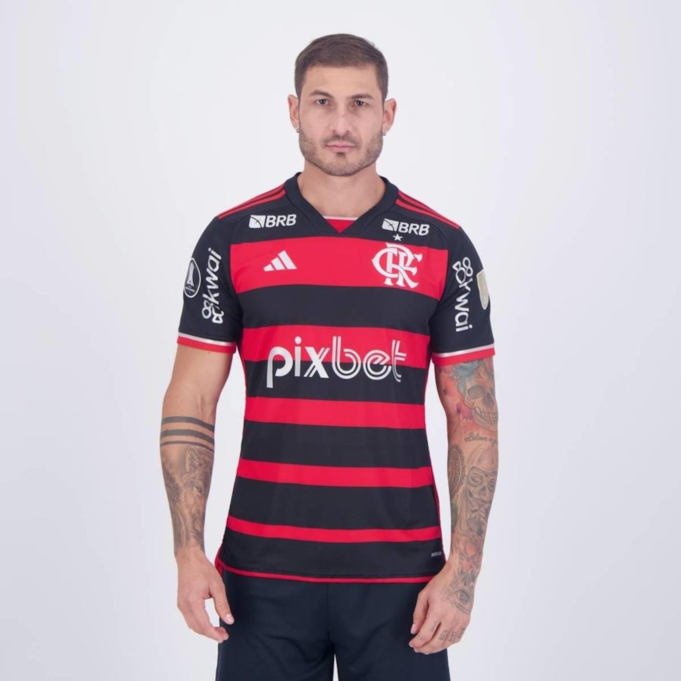 Camisa do Flamengo I 2024 Patch Libertadores adidas - Masculina - Foto 1