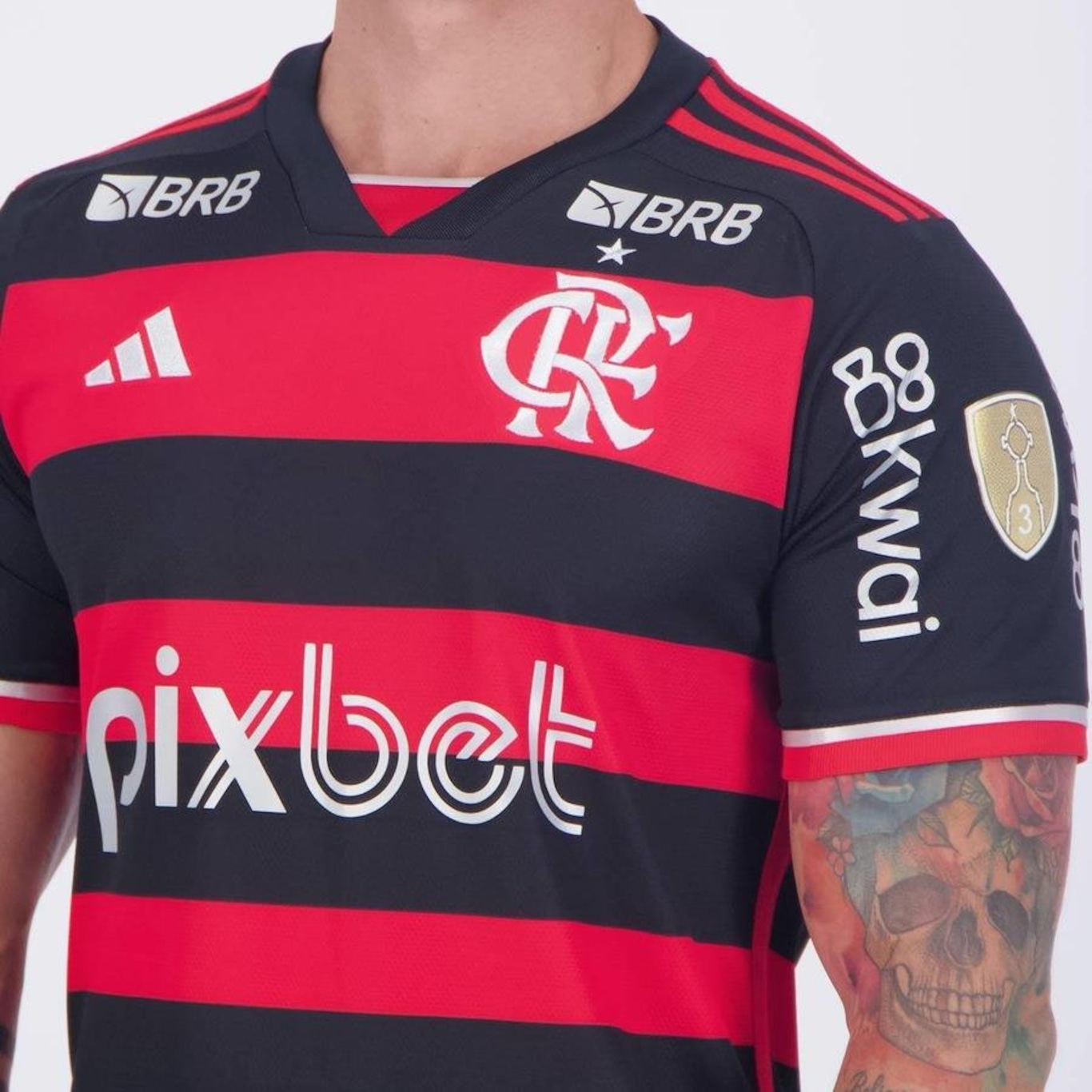 Camisa do Flamengo I 2024 Patch Libertadores adidas - Masculina - Foto 5