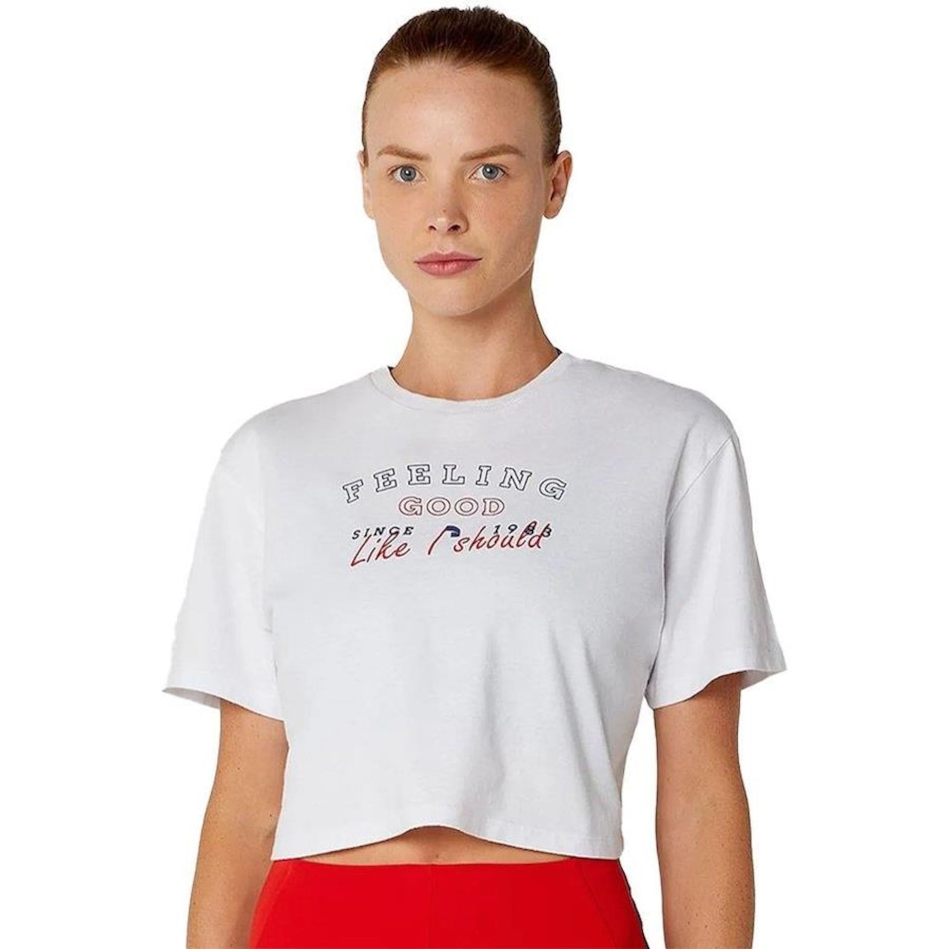 Cropped Alto Giro Cotton - Feminino - Foto 1