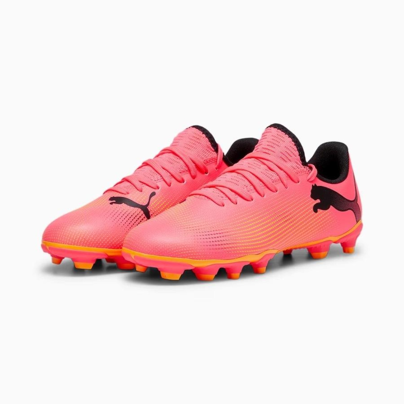 Chuteira de Campo Puma Future 7Play Fg/Ag/Jr Sunset Glow - Infantil - Foto 4