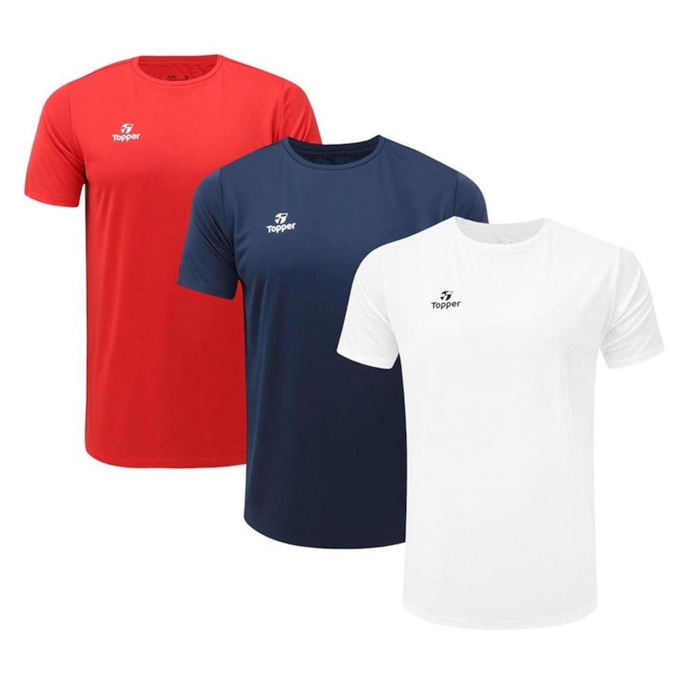 Kit de Camisetas Topper Classic New - Masculino - 3 unidades - Foto 1