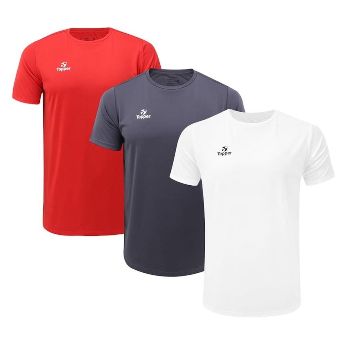 Kit de Camisetas Topper Classic New - Masculino - 3 unidades - Foto 1