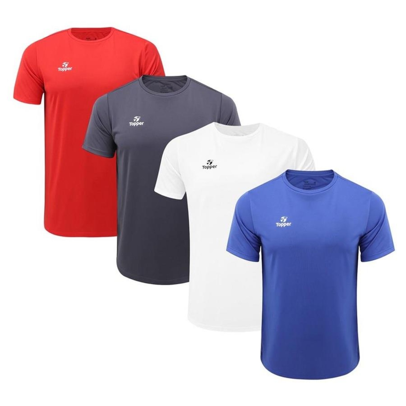 Kit de Camisetas Topper Classic New - Masculino - 4 unidades - Foto 1