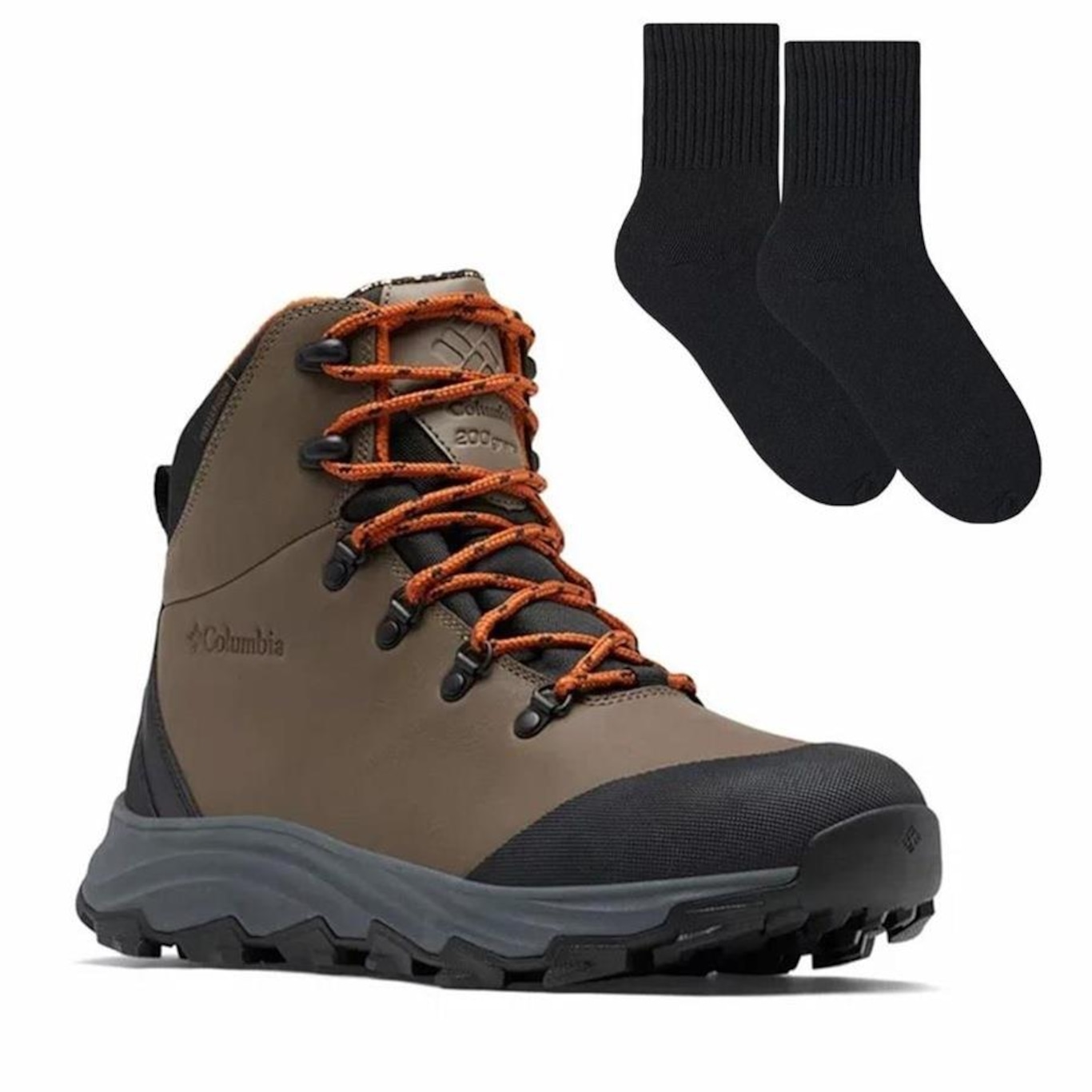 Kit Bota Columbia Expeditionista - Masculina + Par De Meia - Foto 1