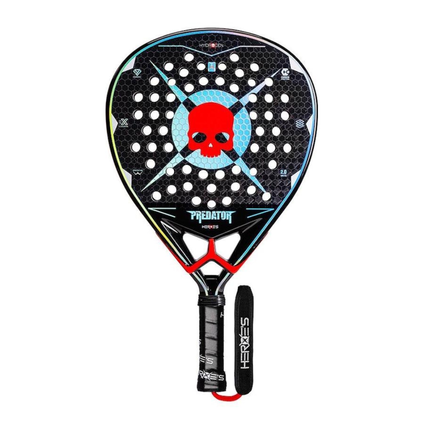 Raquete De Padel Heroe''''S Predator Ltd Hydrogen 12K 2024 Com Caixa - Foto 1