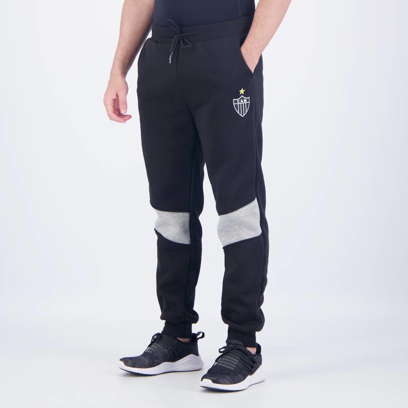 Calça de Moletom do Atlético Mineiro Spr Escudo - Masculina - Foto 3