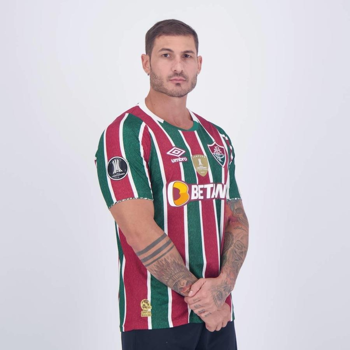 Camisa 1 do Fluminense 2024 Patch Libertadores Umbro - Masculina - Foto 2