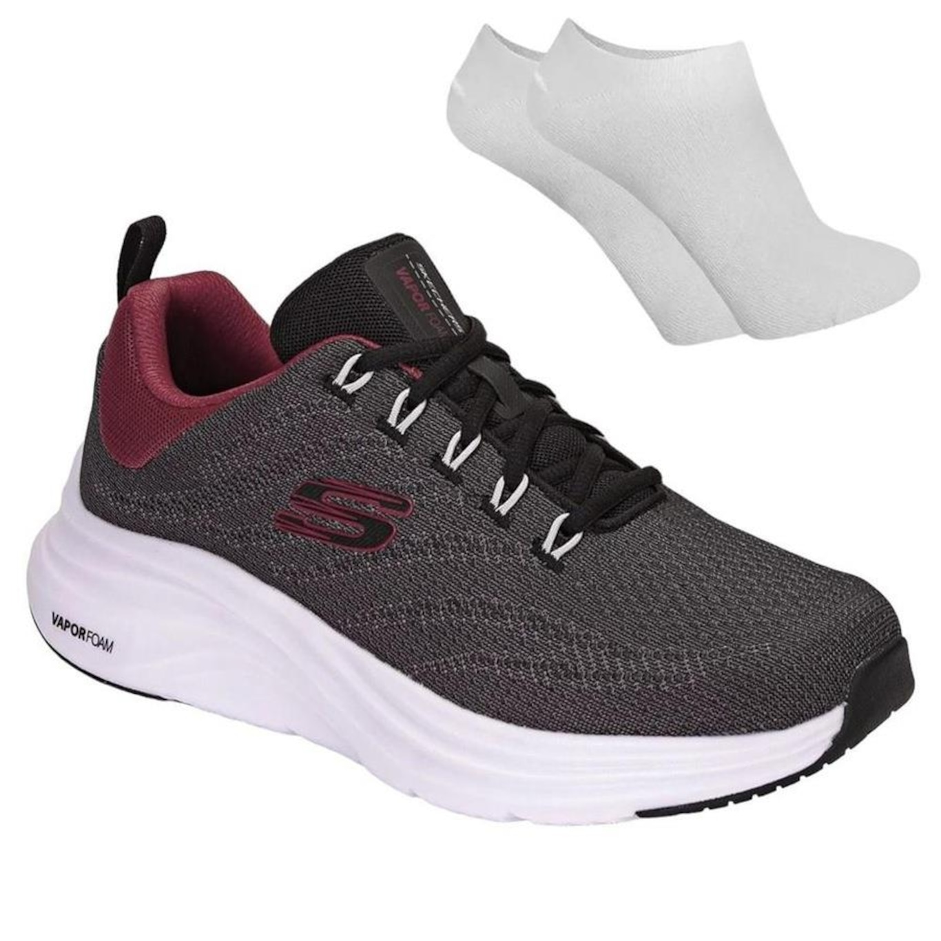 Kit Tênis Skechers Vapor Foam - Masculino + Par De Meia - Foto 1