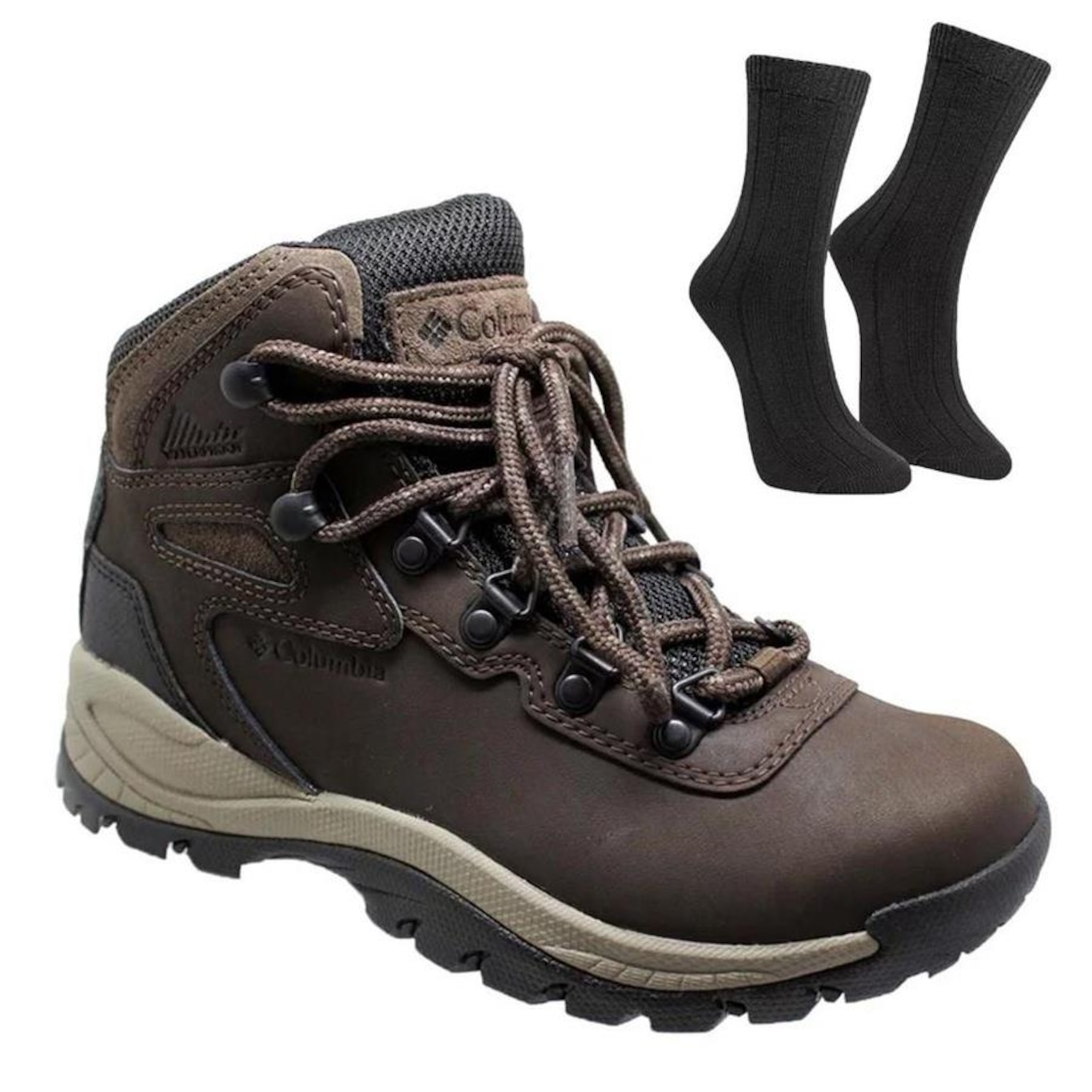 Kit Bota Impermeável Columbia Newton Ridge Plus - Feminina + Par De Meia - Foto 1