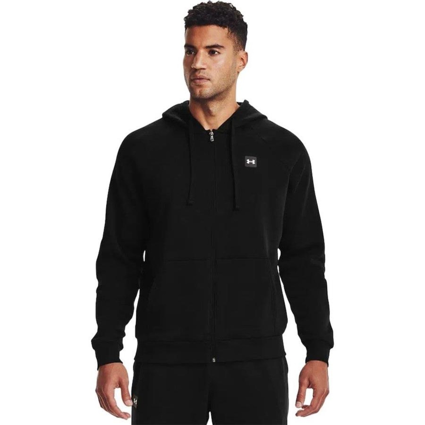 Jaqueta com Capuz Under Armour Rival Fleece Fz - Masculina - Foto 1