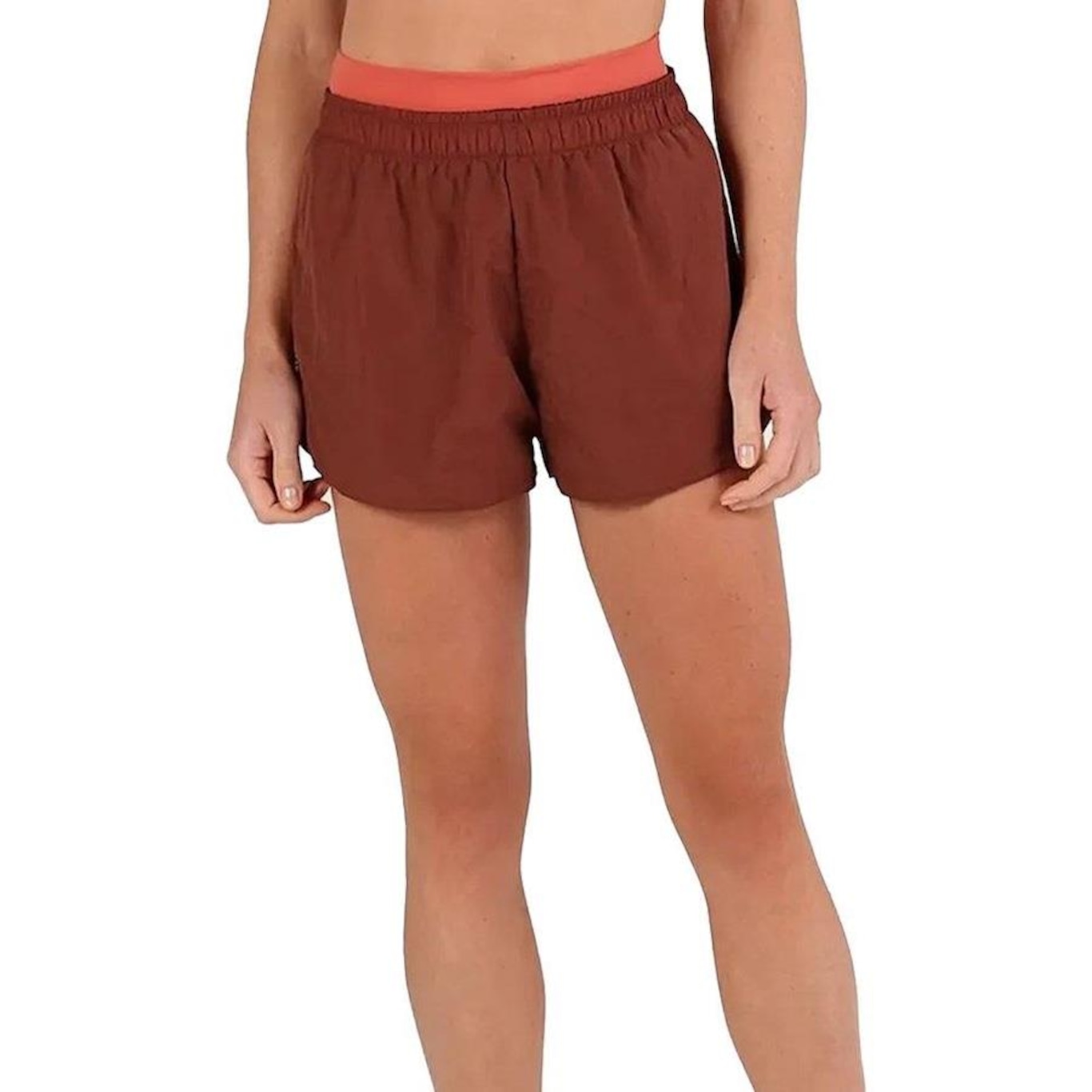 Shorts 3 Em 1 Alto Giro Terracota - Feminino - Foto 1