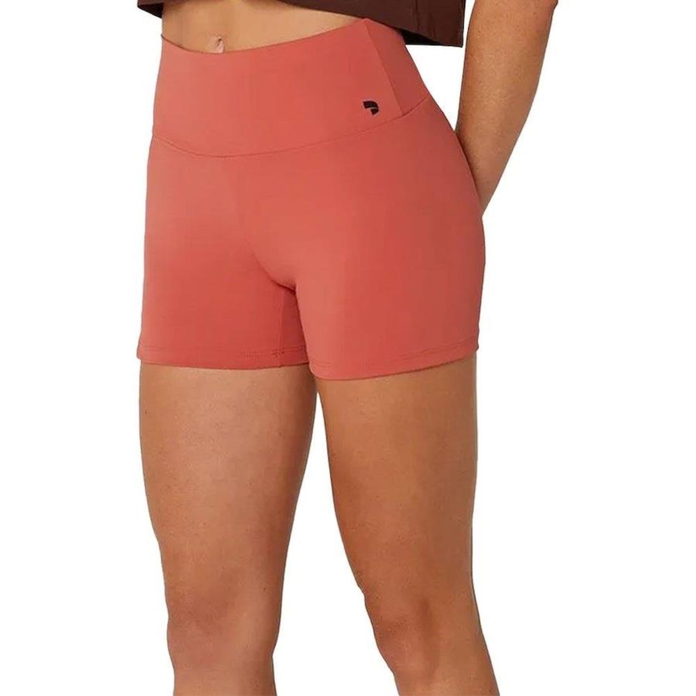 Shorts 3 Em 1 Alto Giro Terracota - Feminino - Foto 3