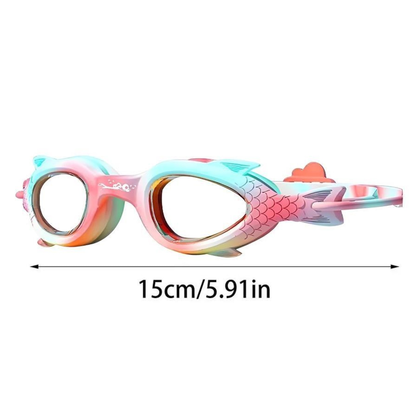 Óculos De Natação Gold Sports Little Fashion Fish High Definition 7,0 - Adulto - Foto 2