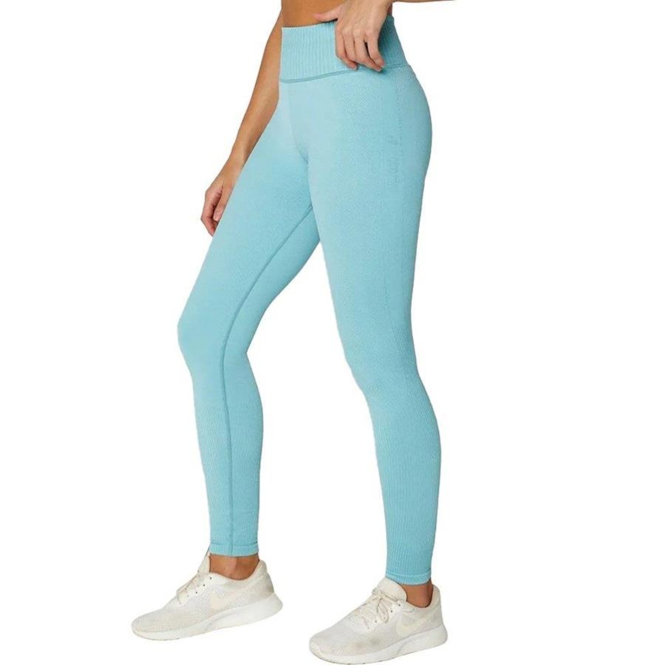 Calça Legging Alto Giro Seamless - Feminina - Foto 1