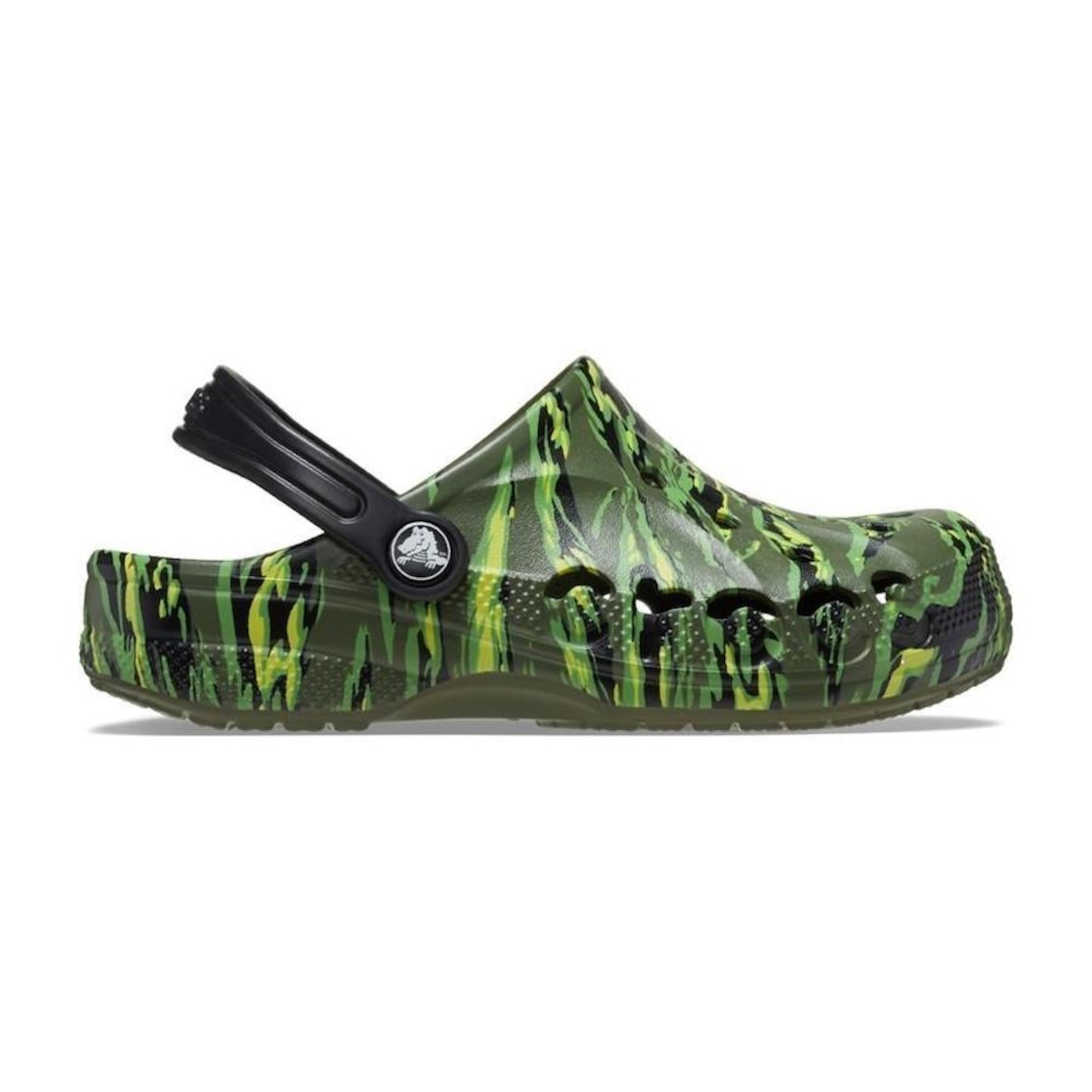 Sandália Crocs Baya Seasonal Printed T Tiger Camo - Infantil - Foto 1