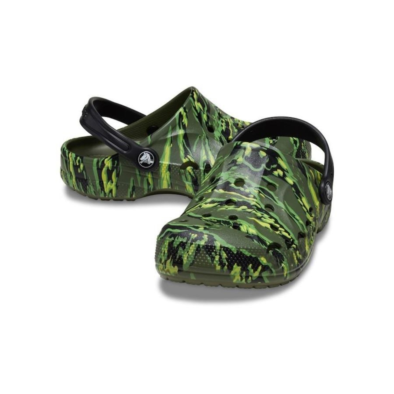 Sandália Crocs Baya Seasonal Printed T Tiger Camo - Infantil - Foto 3