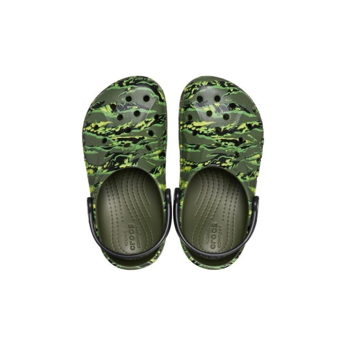 Sandália Crocs Baya Seasonal Printed T Tiger Camo - Infantil - Foto 4