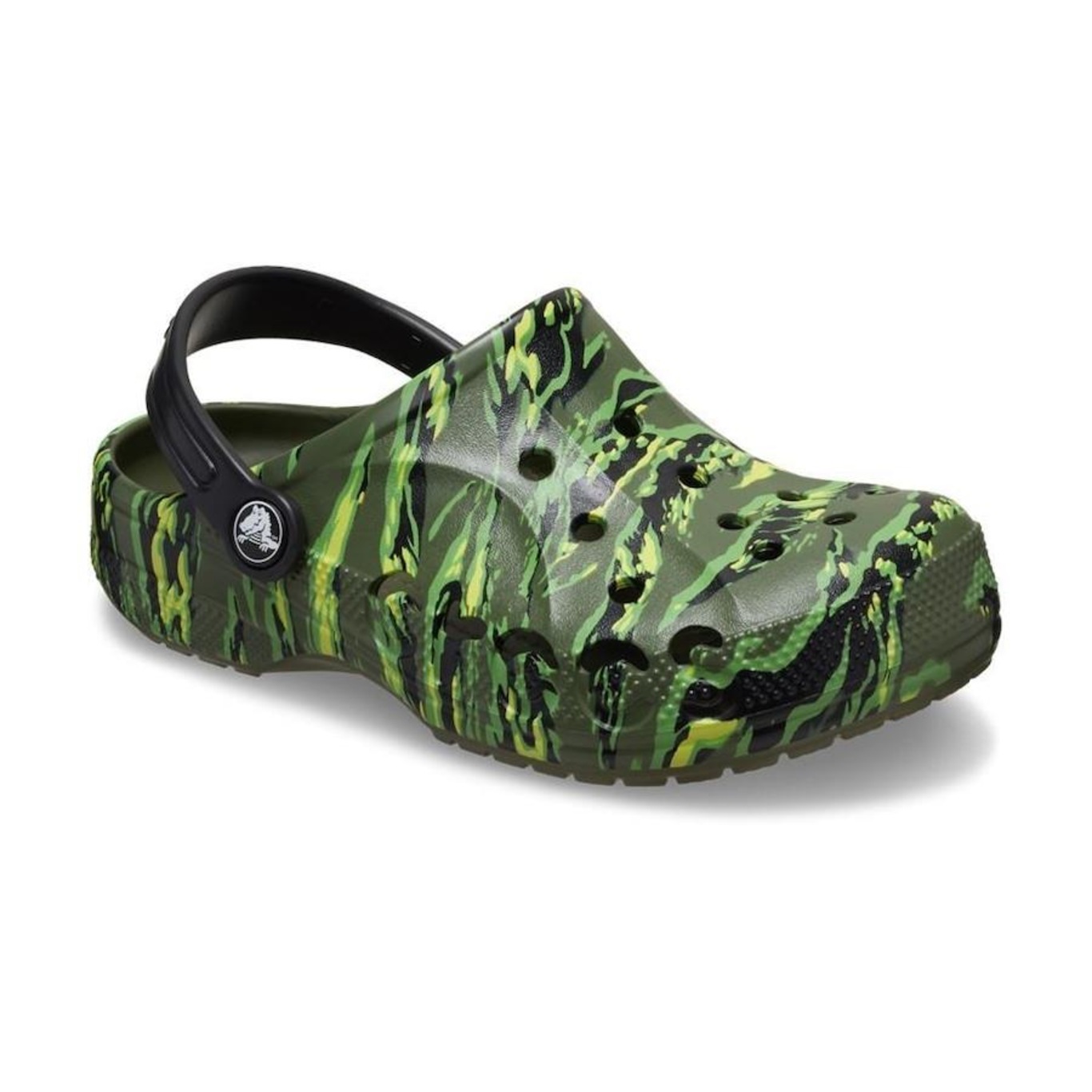 Sandália Crocs Baya Seasonal Printed T Tiger Camo - Infantil - Foto 6