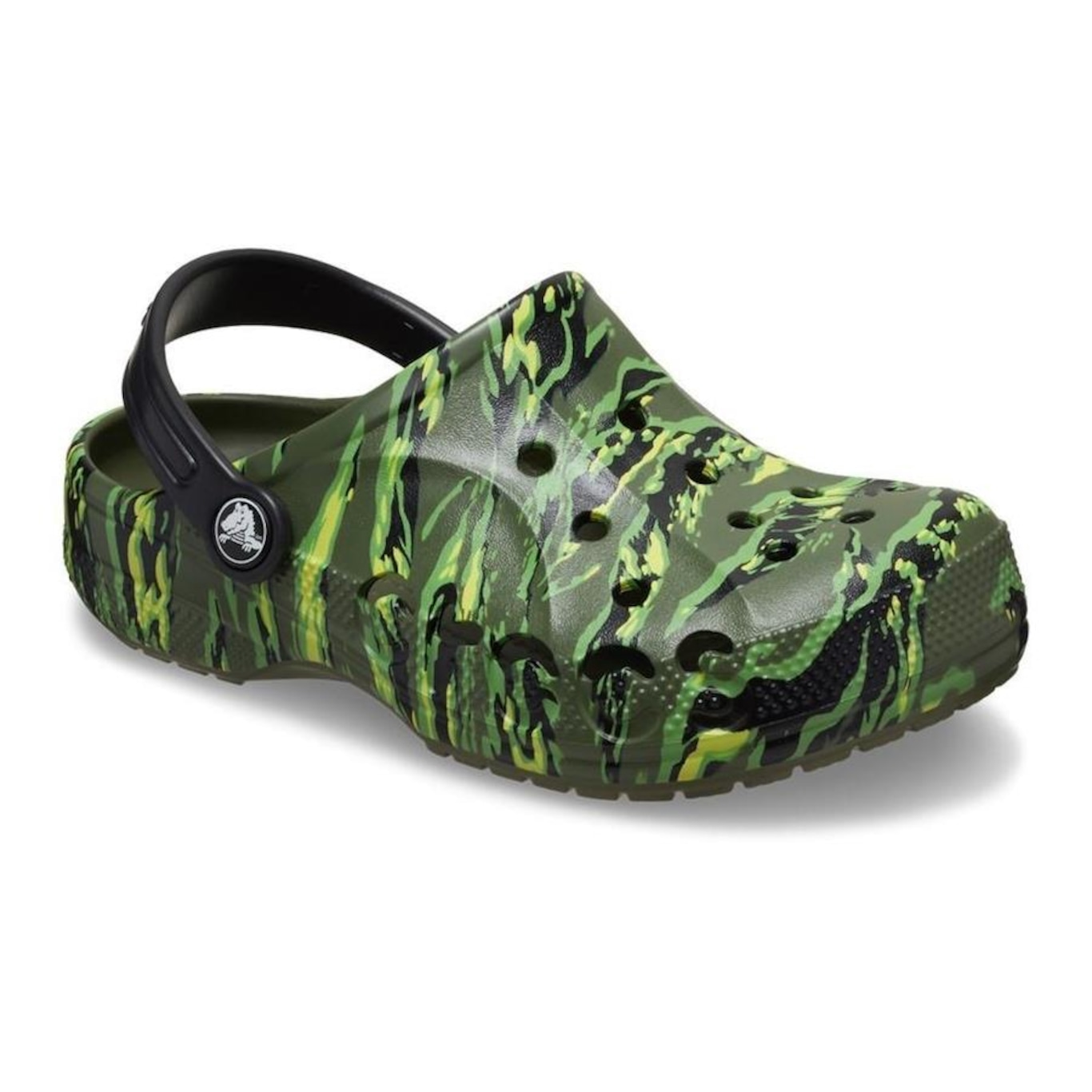 Sandália Crocs Baya Seasonal Printed K Tiger Camo - Infantil - Foto 1