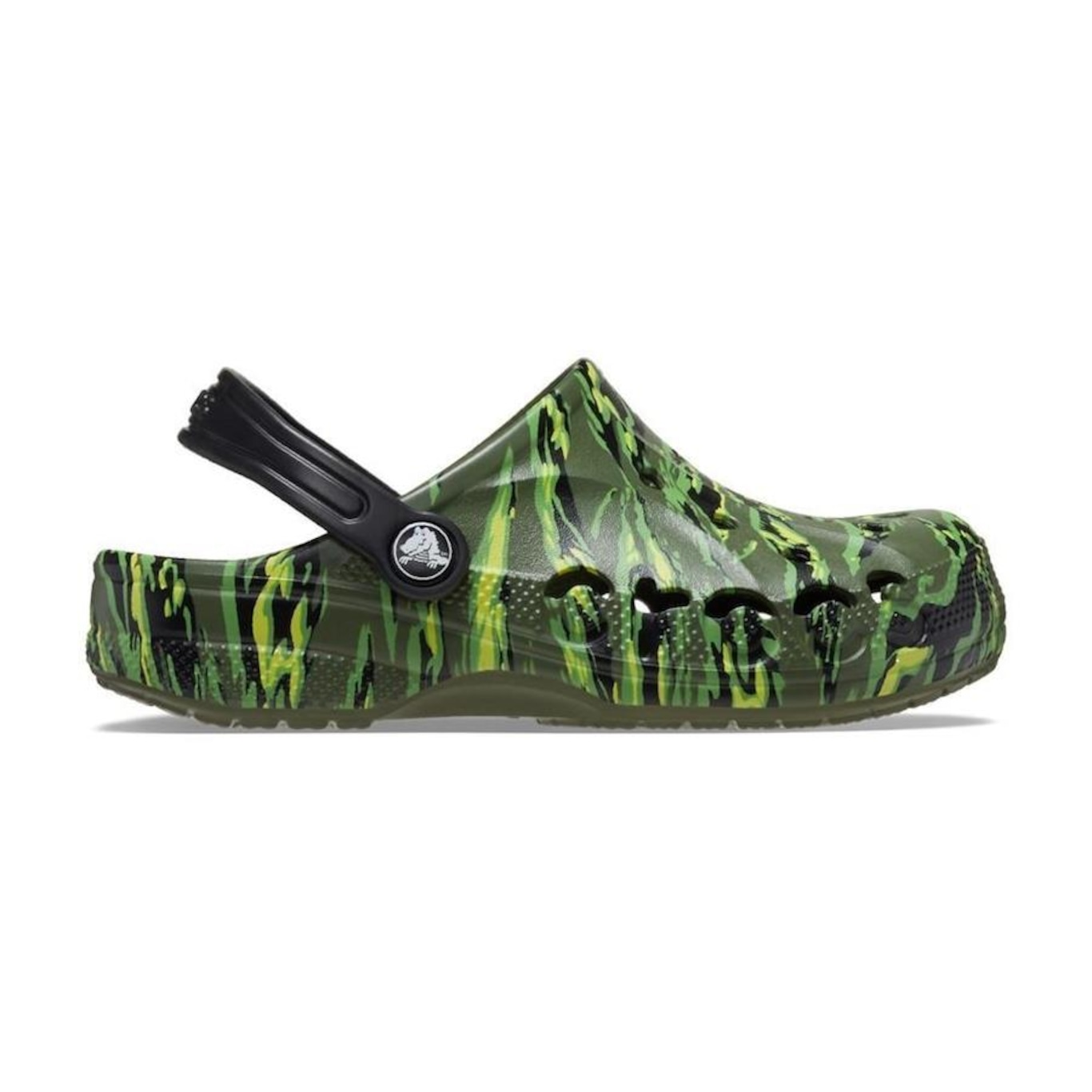 Sandália Crocs Baya Seasonal Printed K Tiger Camo - Infantil - Foto 4