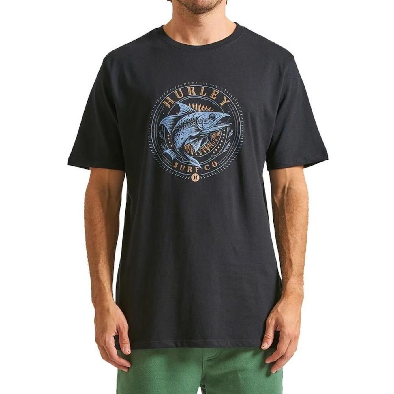 Camiseta Hurley Fish - Masculina - Foto 1