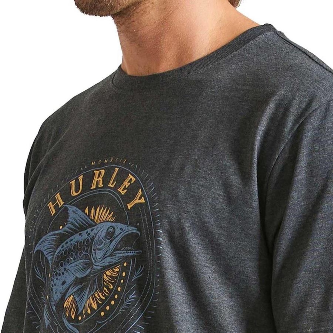 Camiseta Hurley Fish - Masculina - Foto 3