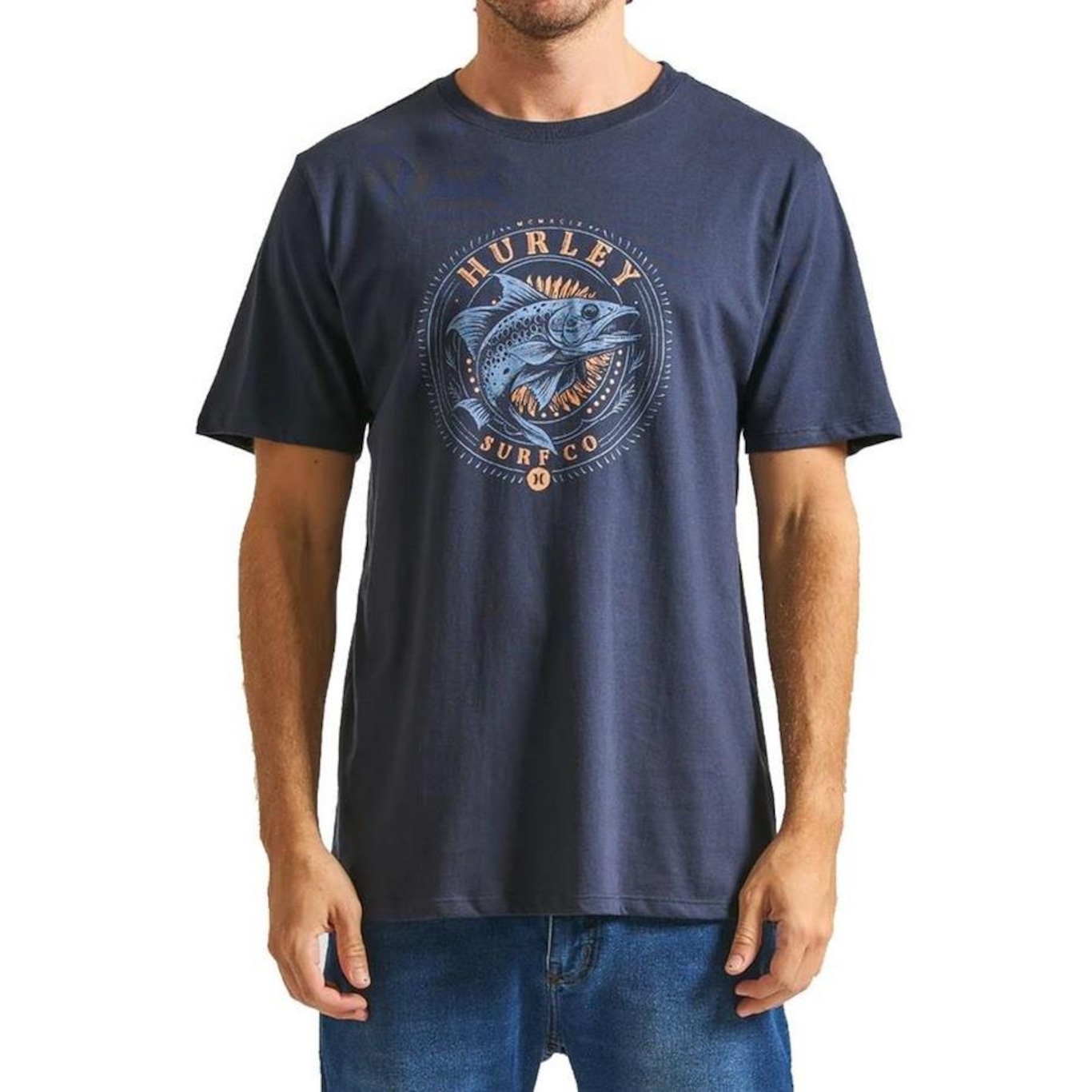 Camiseta Hurley Fish - Masculina - Foto 1