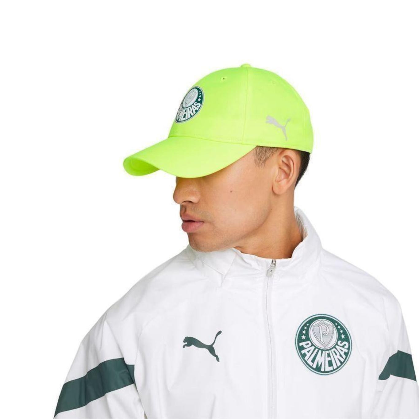 Boné do Palmeiras Aba Curva Treino Puma - Snapback - Adulto - Foto 4