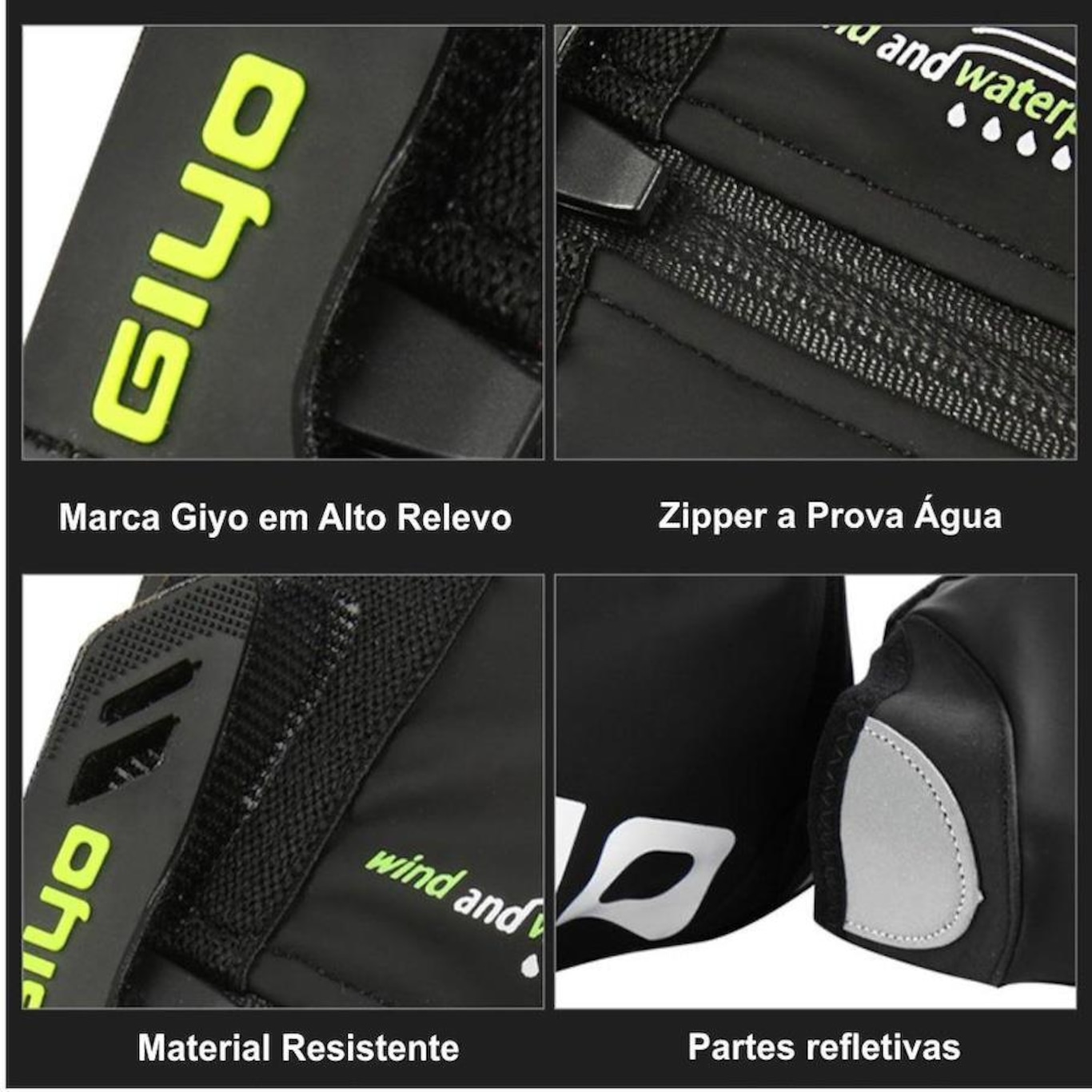 Capa de Sapatilha de Ciclismo Capa Térmica Proteção Giyo - Foto 3