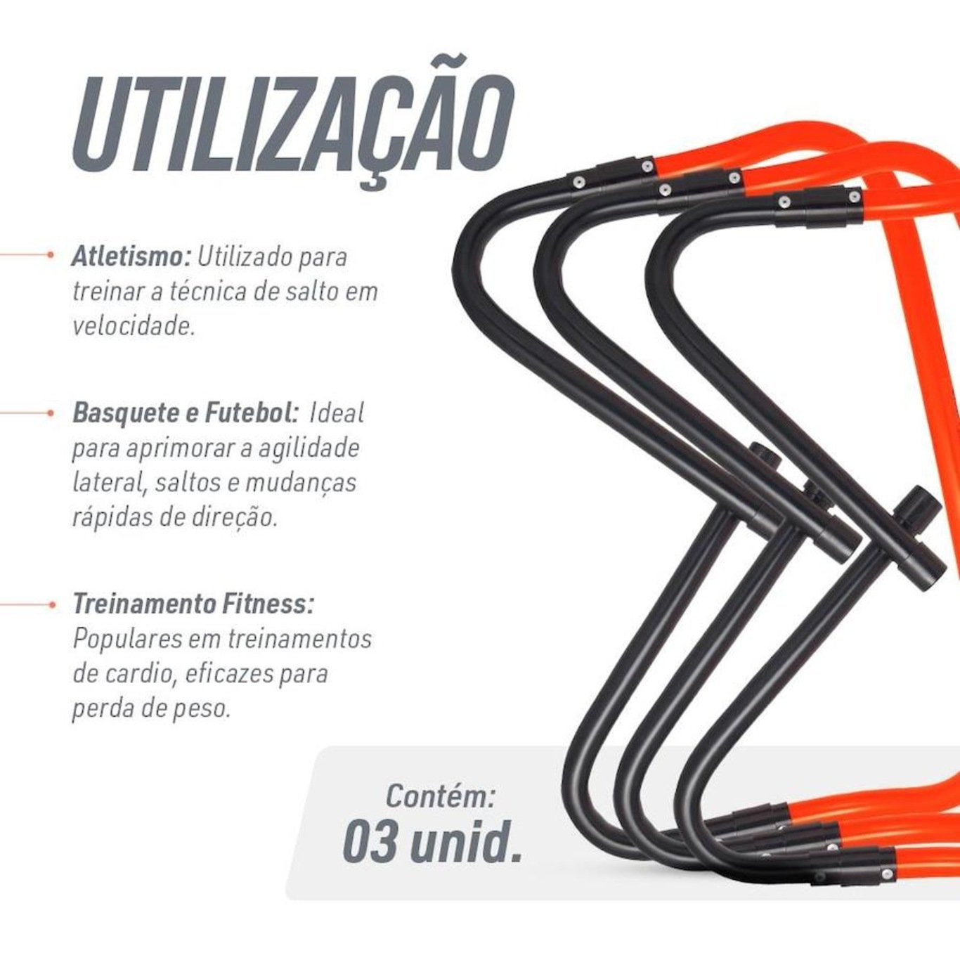 Barreirinha de Agilidade Premium Ajustável 20 a 30Cm - 3 unidades - Foto 5