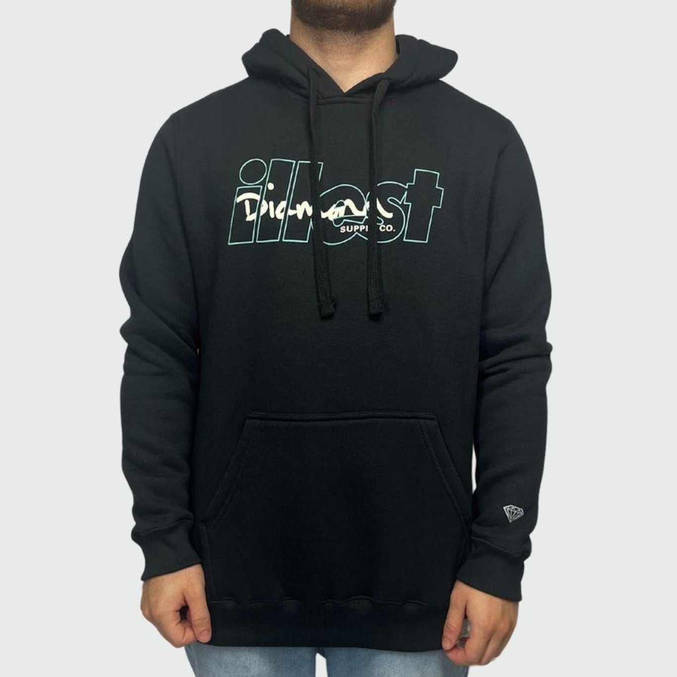 Blusão de Moletom Diamond X Illest Hoodie - Masculino - Foto 1