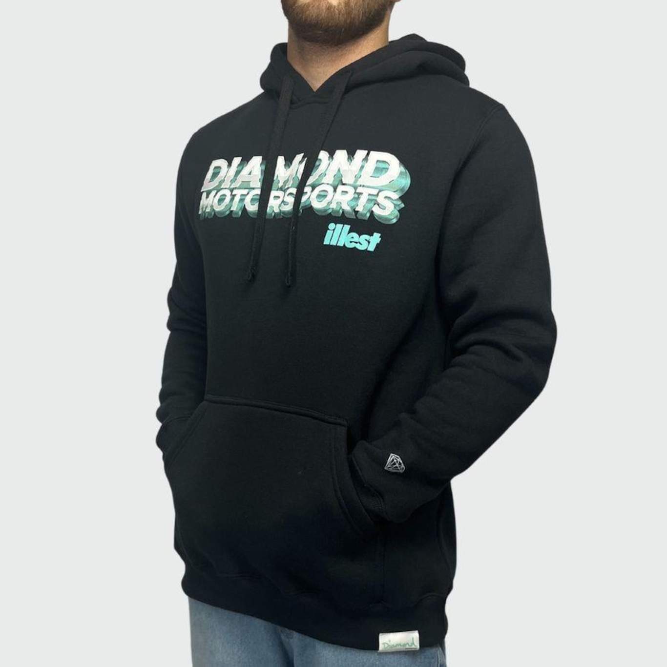 Blusão de Moletom Diamond X Illest Motorsports Hoodie - Masculino - Foto 3