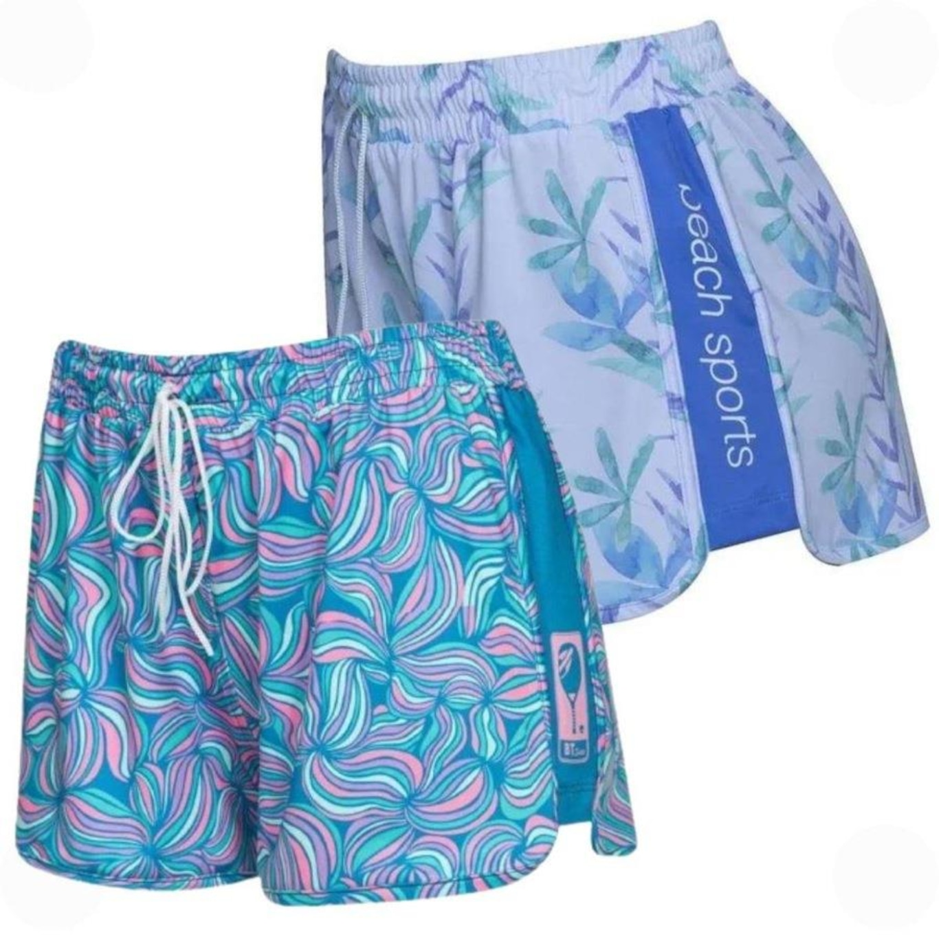 Kit de Shorts Mormaii Beach Tennis Estampado - Feminino - 2 unidades - Foto 1