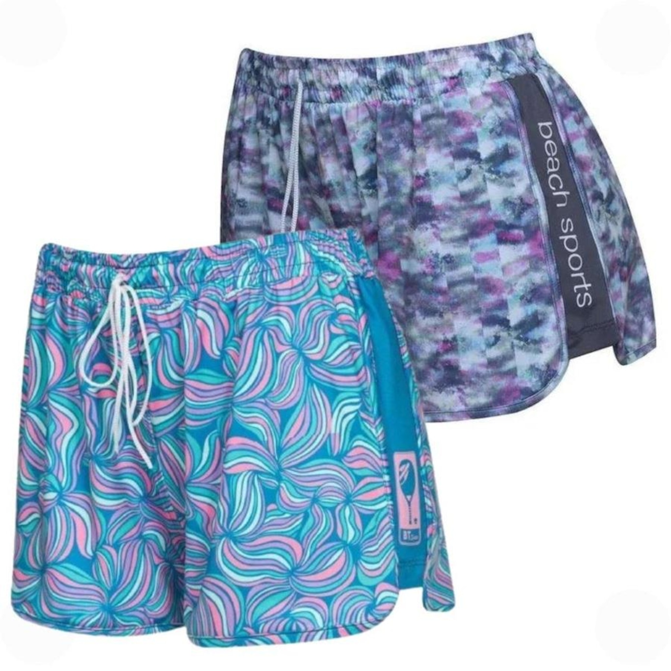 Kit de Shorts Mormaii Beach Tennis Estampado - Feminino - 2 unidades - Foto 1