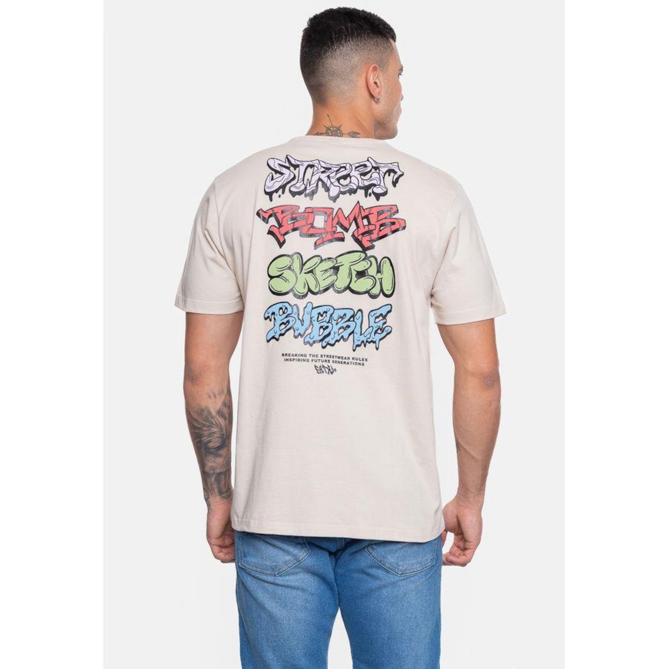 Camiseta Fatal Estampada Bubble - Masculina - Foto 2