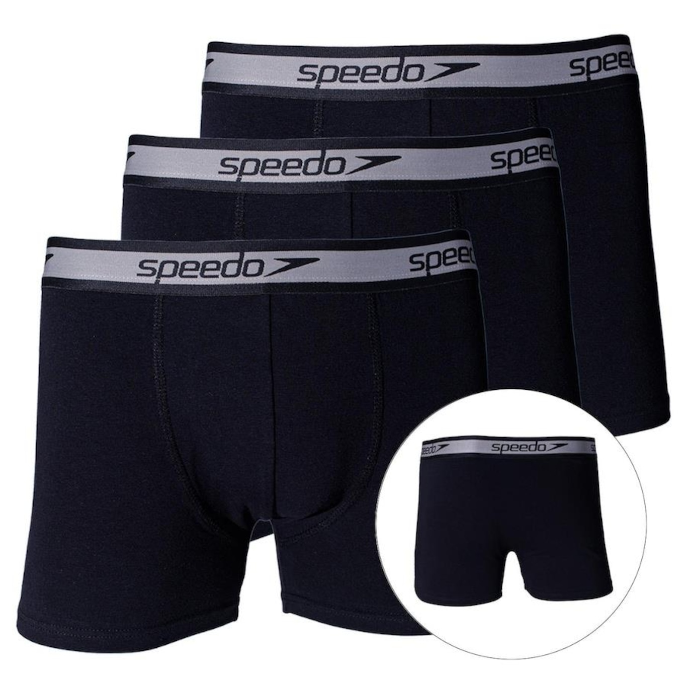 Kit de Cuecas Boxer Cotton Speedo com 6 Unidades - Adulto - Foto 2