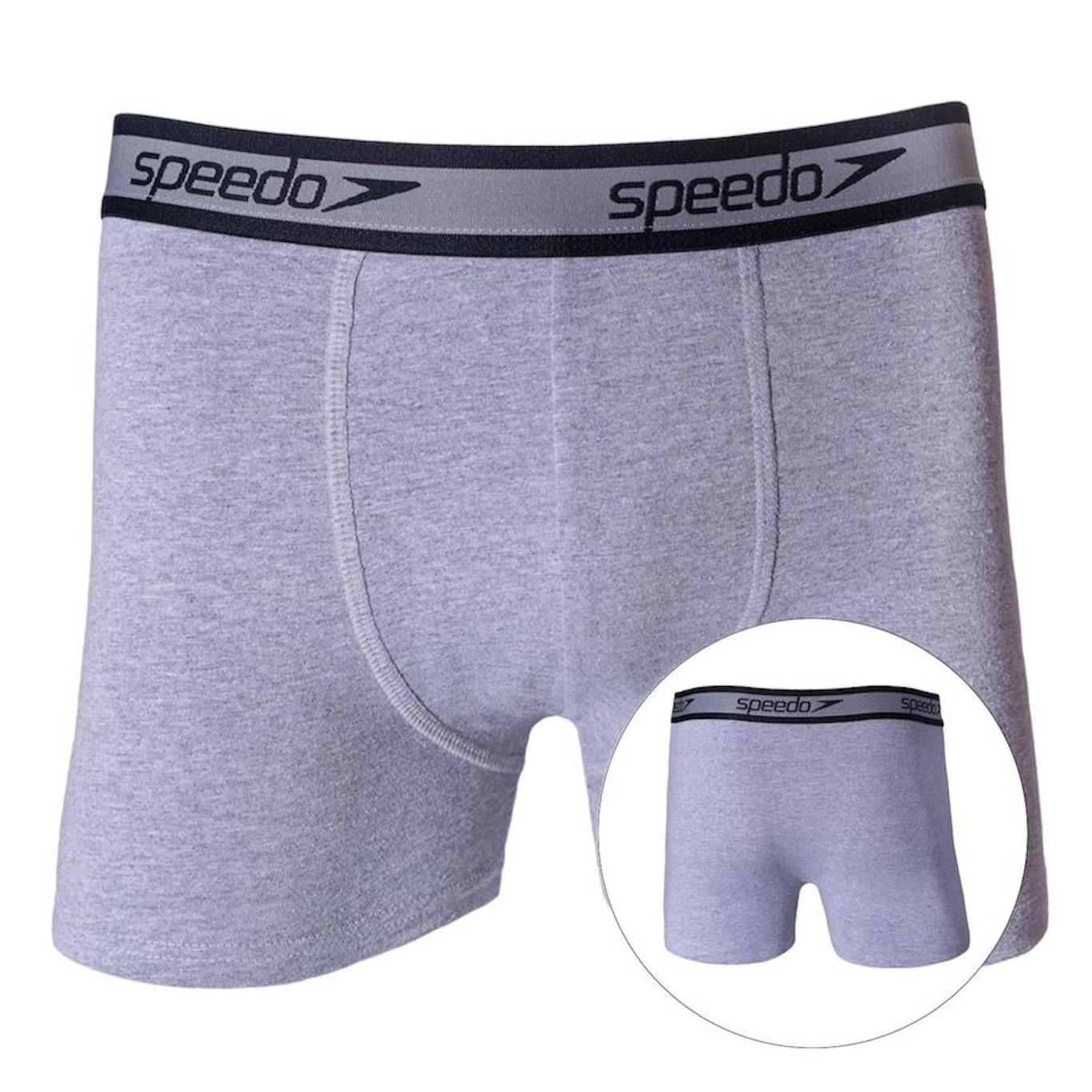 Kit de Cuecas Boxer Cotton Speedo com 6 Unidades - Adulto - Foto 5