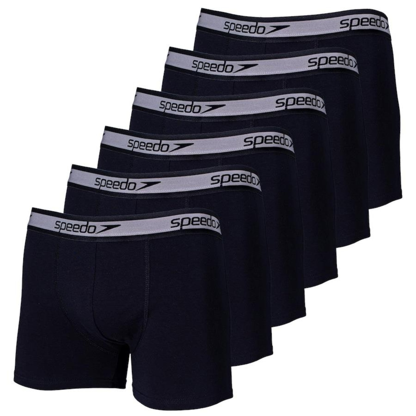 Kit de Cuecas Boxer Cotton Speedo com 6 Unidades - Adulto - Foto 1