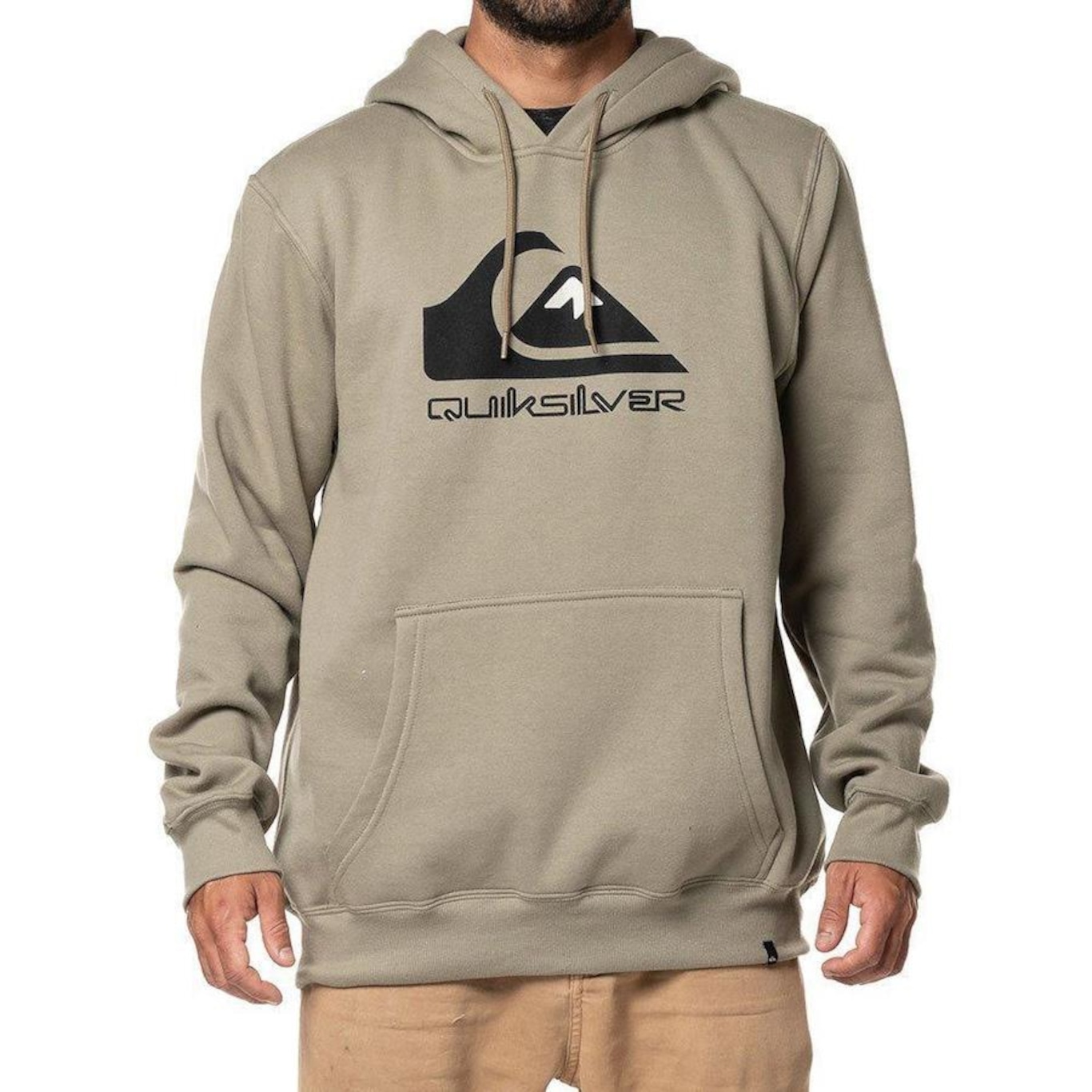 Blusão de Moletom Quiksilver Canguru Full Logo - Masculino - Foto 1