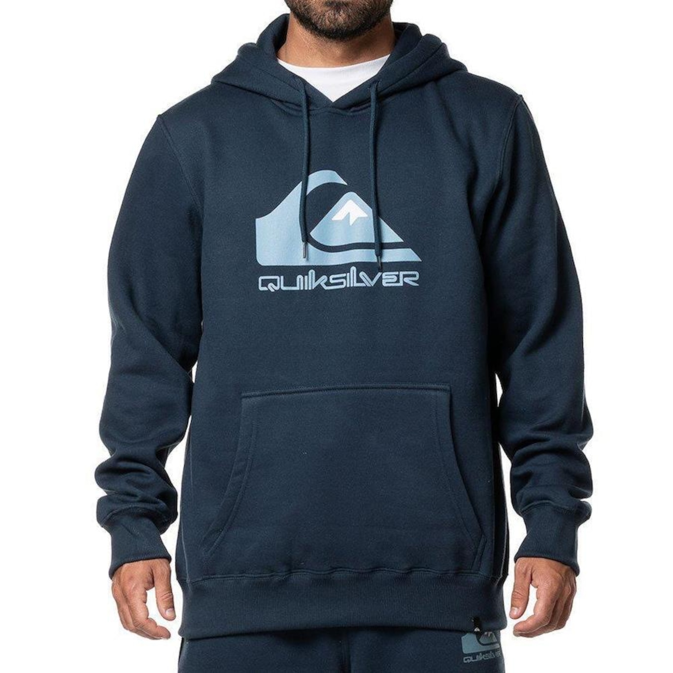 Blusão de Moletom Quiksilver Canguru Full Logo - Masculino - Foto 1