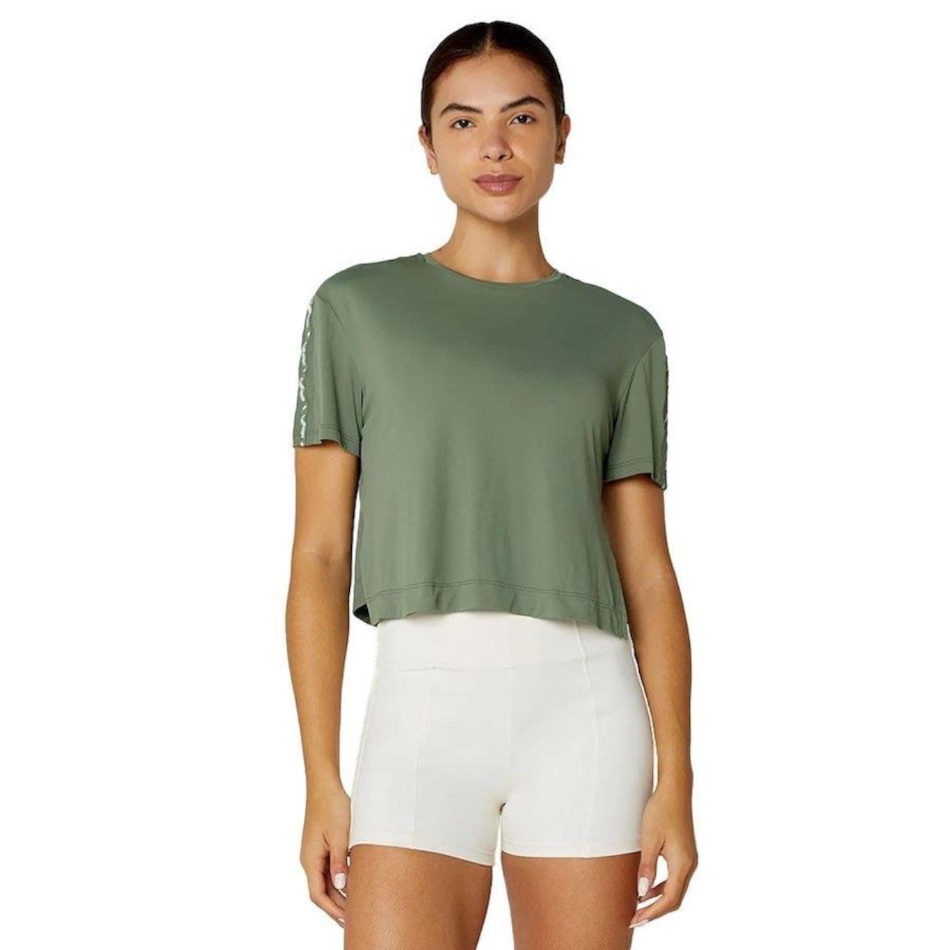 Blusa Cropped Alto Giro 2 Abertura Lateral - Feminina - Foto 1