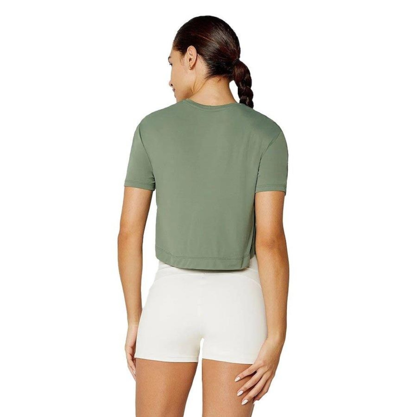 Blusa Cropped Alto Giro 2 Abertura Lateral - Feminina - Foto 2