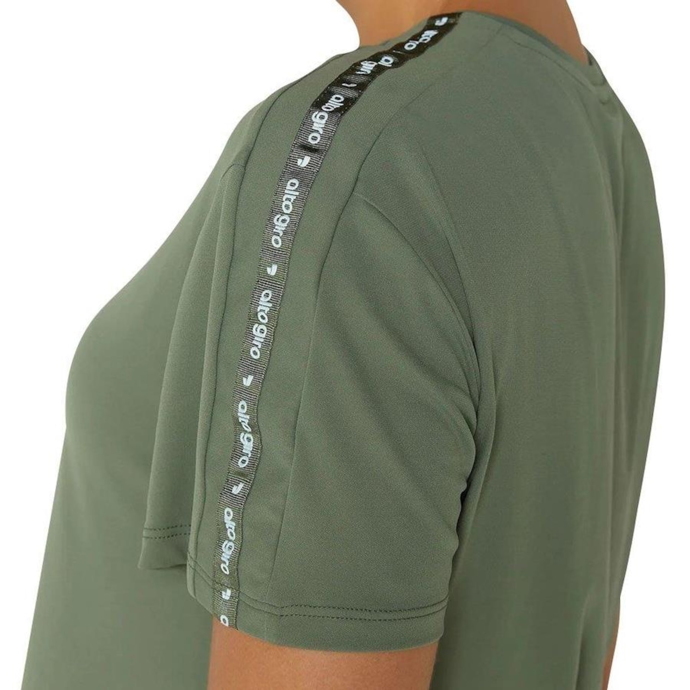 Blusa Cropped Alto Giro 2 Abertura Lateral - Feminina - Foto 4