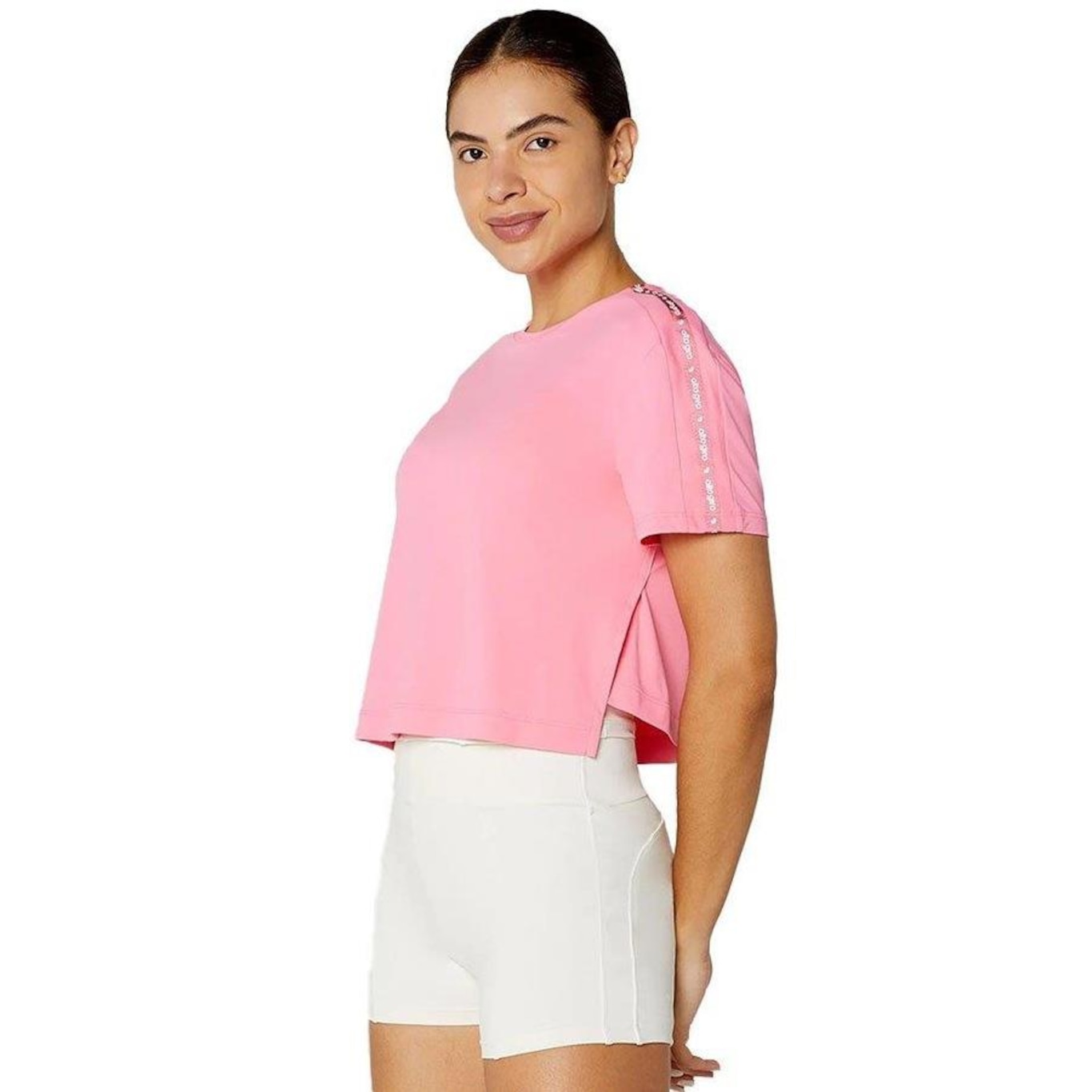 Blusa Cropped Alto Giro 2 Abertura Lateral - Feminina - Foto 1