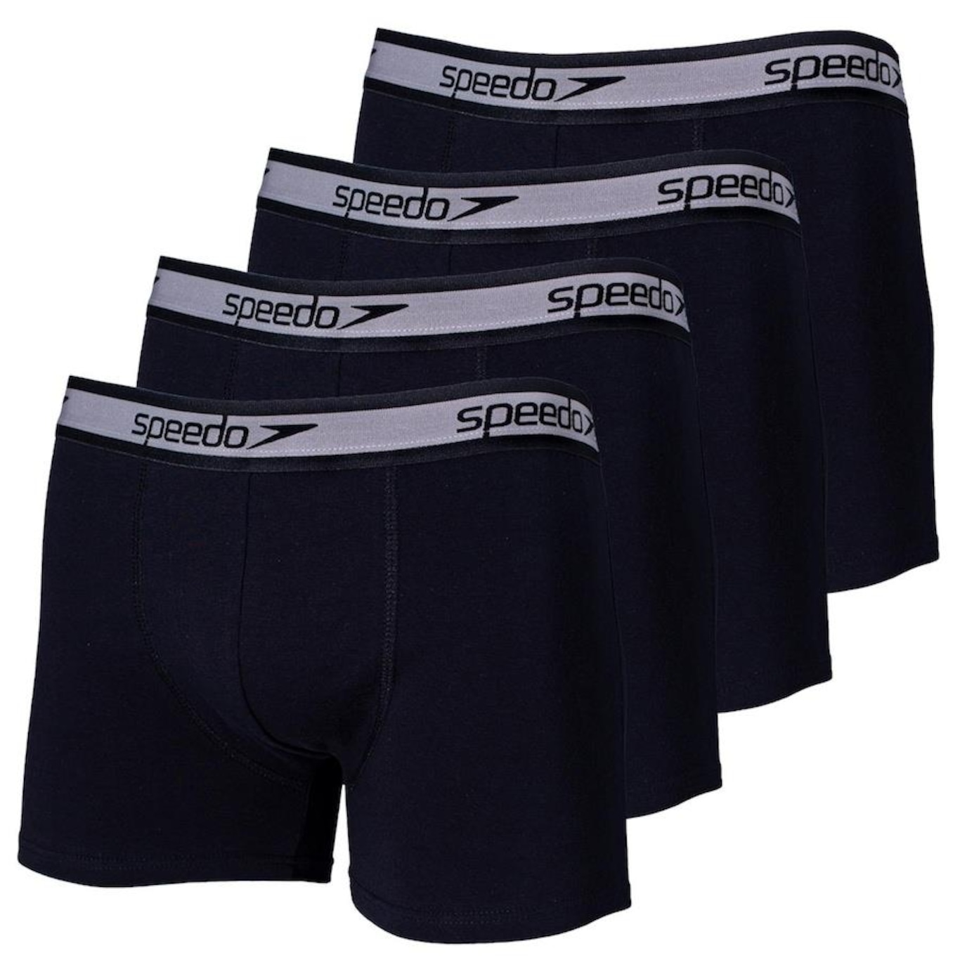 Kit de Cuecas Boxer Cotton Speedo com 4 Unidades - Adulto - Foto 1