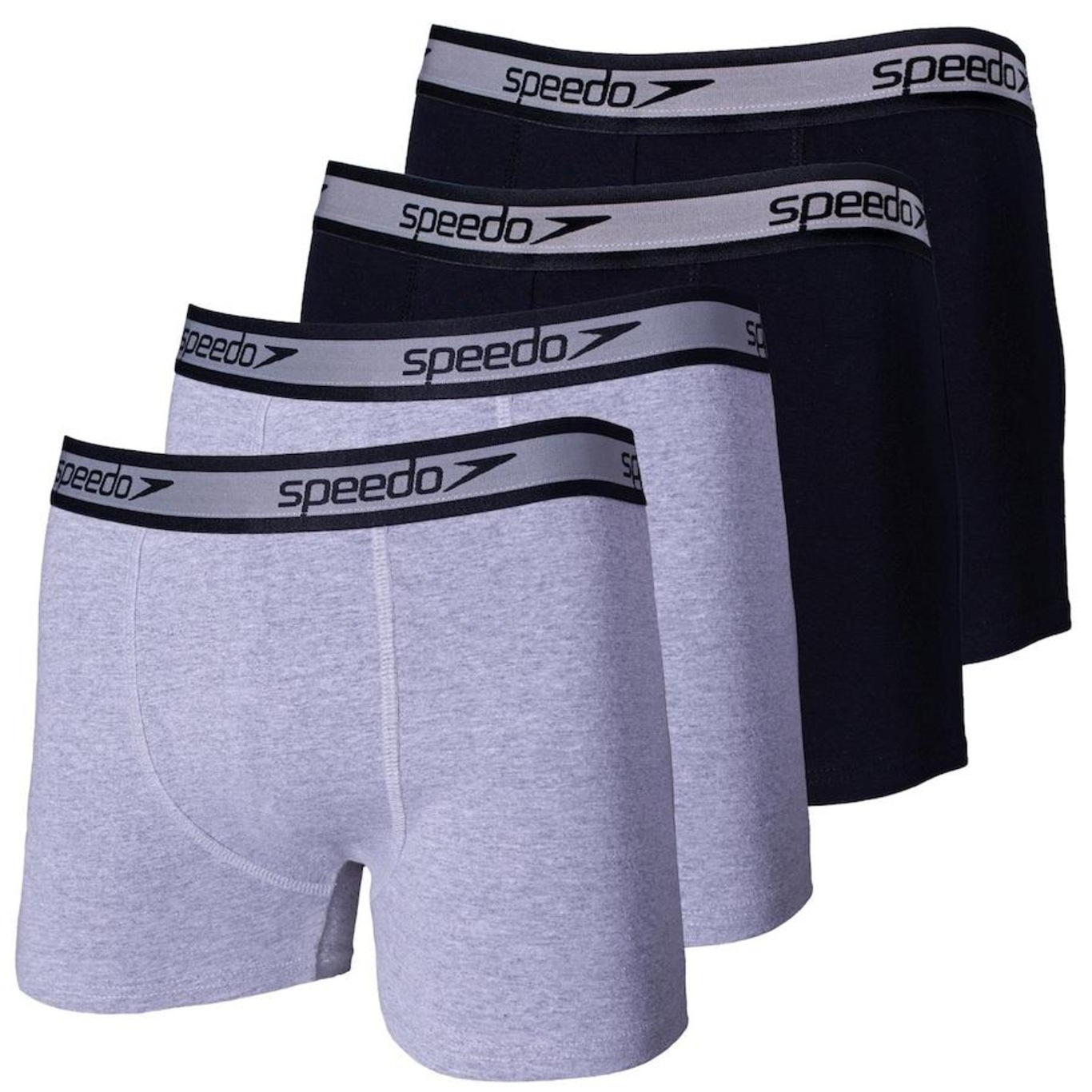 Kit de Cuecas Boxer Cotton Speedo com 4 Unidades - Adulto - Foto 1