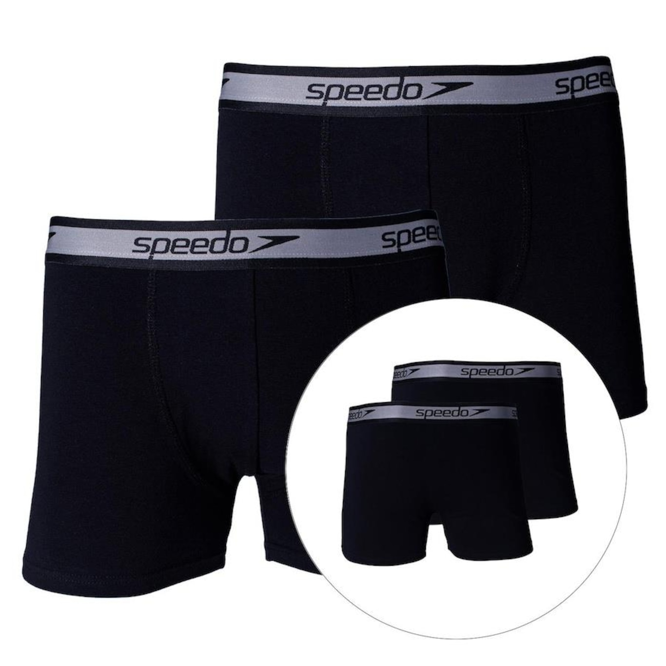 Kit de Cuecas Boxer Cotton Speedo com 4 Unidades - Adulto - Foto 4