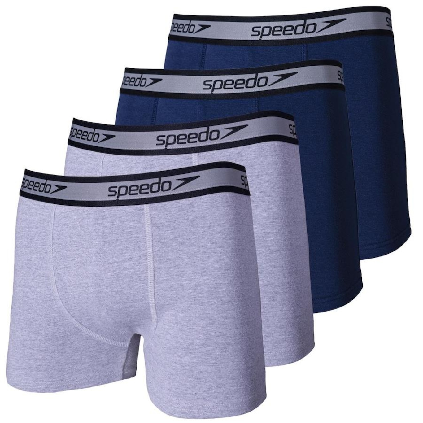 Kit de Cuecas Boxer Cotton Speedo com 4 Unidades - Adulto - Foto 1