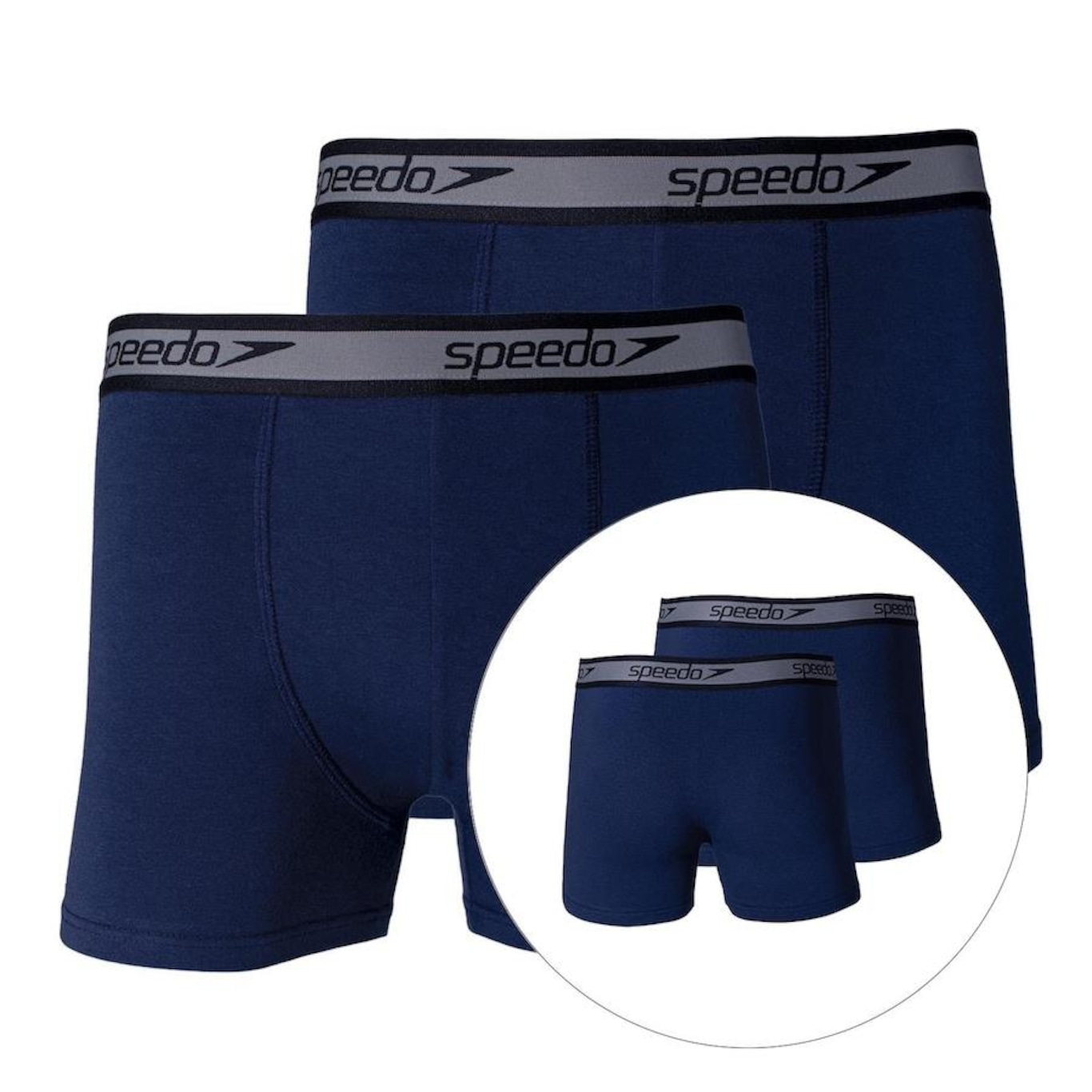 Kit de Cuecas Boxer Cotton Speedo com 4 Unidades - Adulto - Foto 2