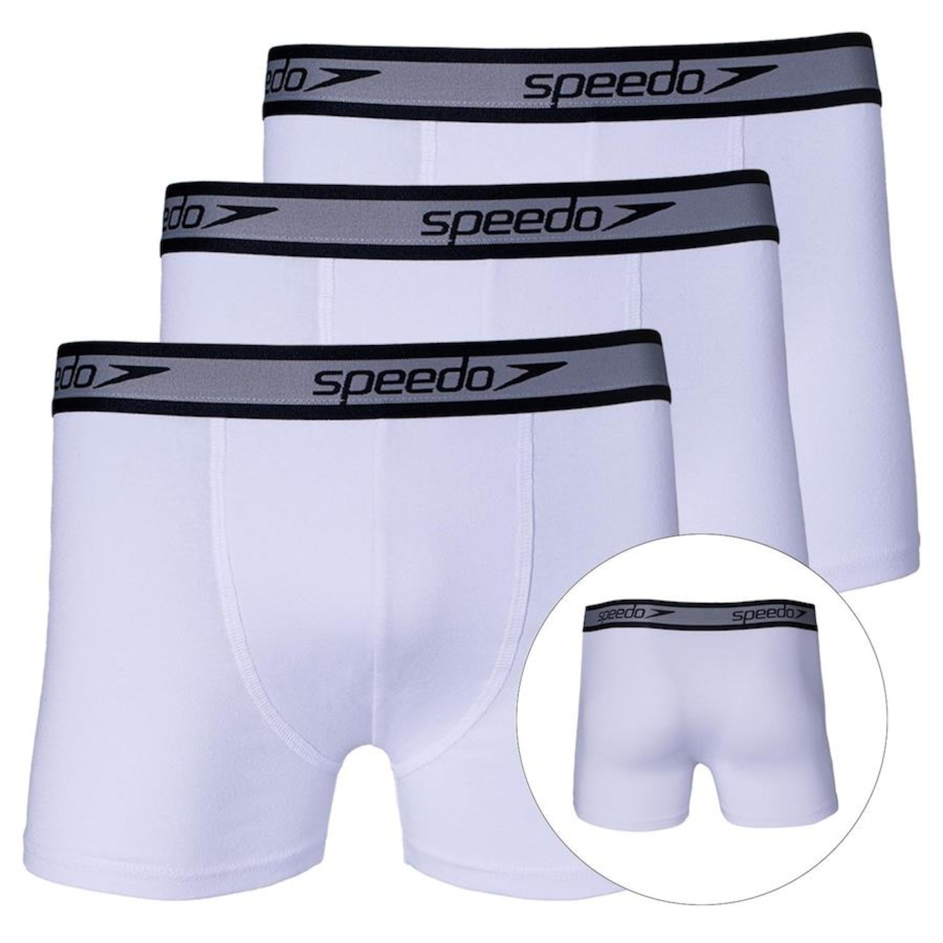 Kit de Cuecas Boxer Cotton Speedo com 6 Unidades - Adulto - Foto 3